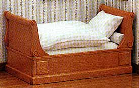 Biedermeier Sleigh Bed
