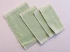 Green Towels with Lace Trim