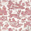 1/24th Campagne Toile - Red Wallpaper