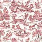 1/24th Campagne Toile - Red Wallpaper